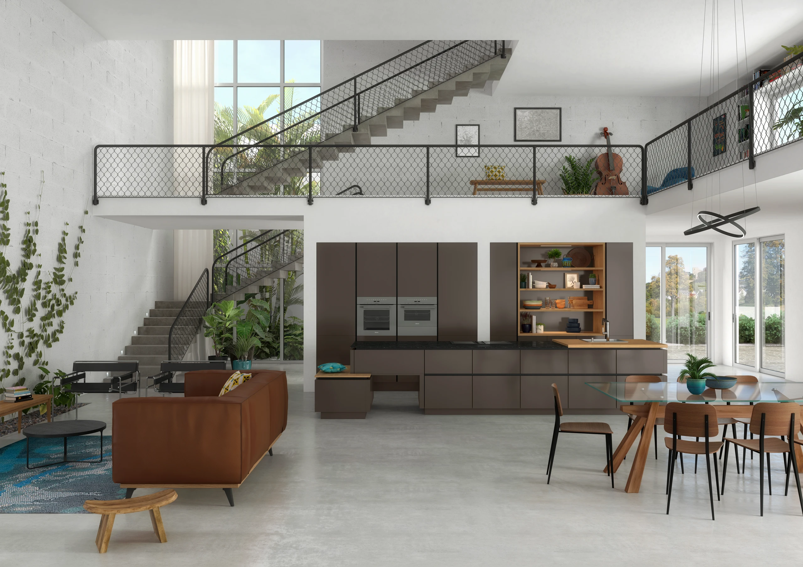 Close-up of Crystal Titanio matt glass-appearance finish